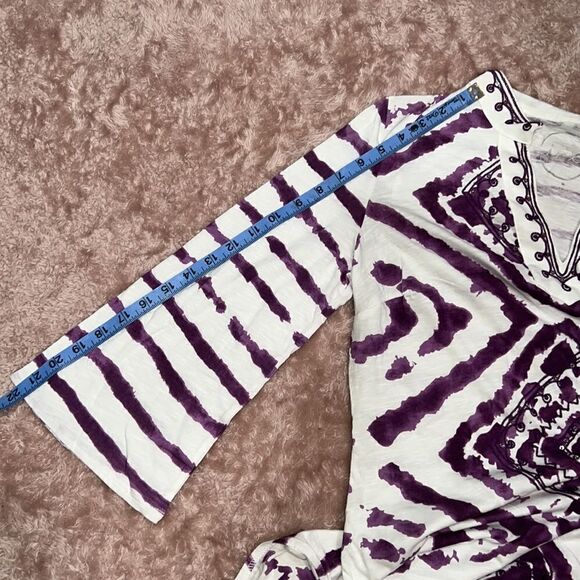 INC International Concepts White & Purple Embroidered & Sequin Tunic Size M NWT - Picture 11 of 11